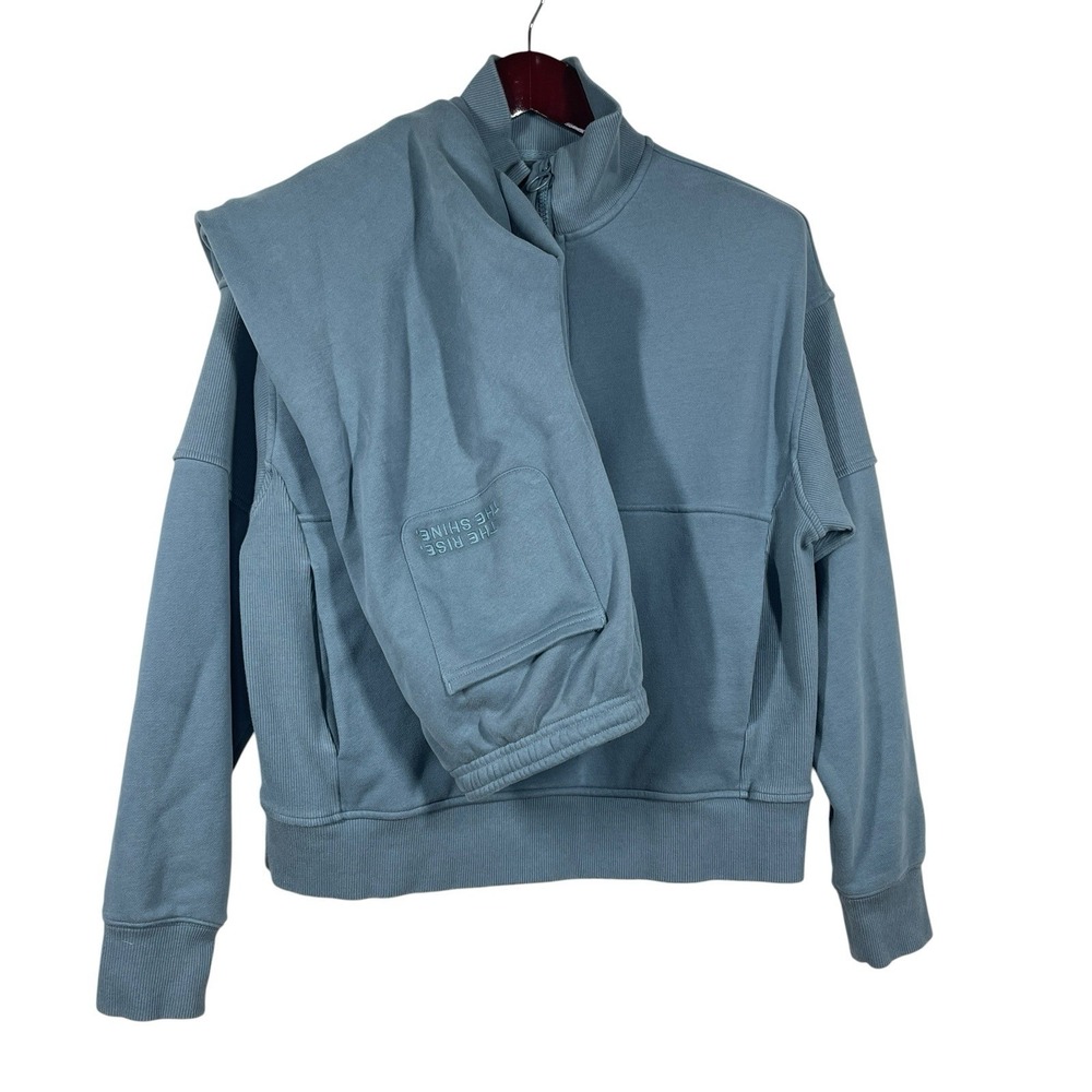 Vuori 2-Piece Sedona Half Zip Sweatshirt & Jogger Set Size S Smoke Blue